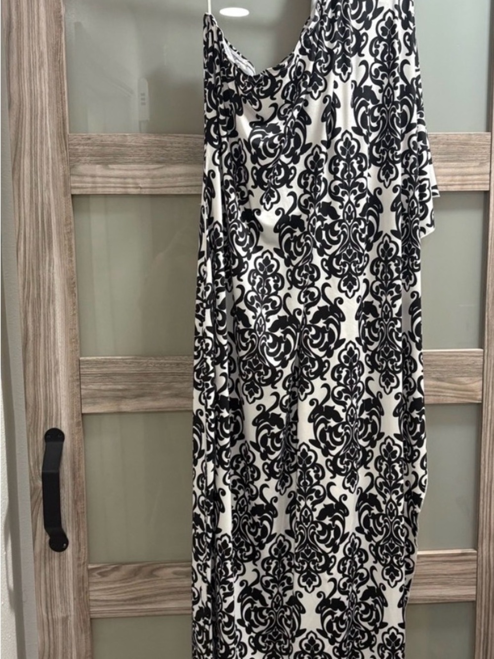Black & White Damask Maxi Dress